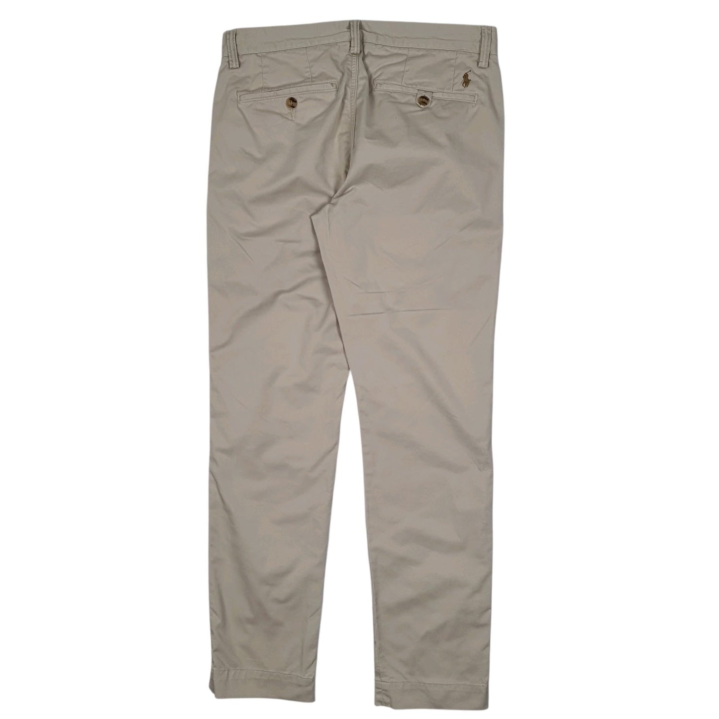Mens Cream Polo Ralph Lauren Stretch Slim Fit  Trousers