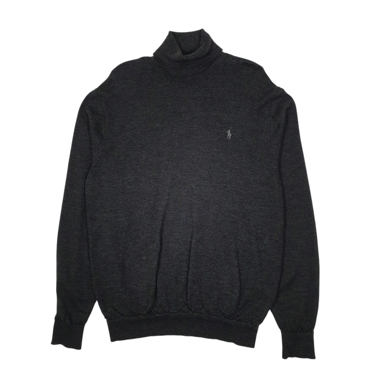 Mens Grey Polo Ralph Lauren Lightweight Turtle Neck Jumper