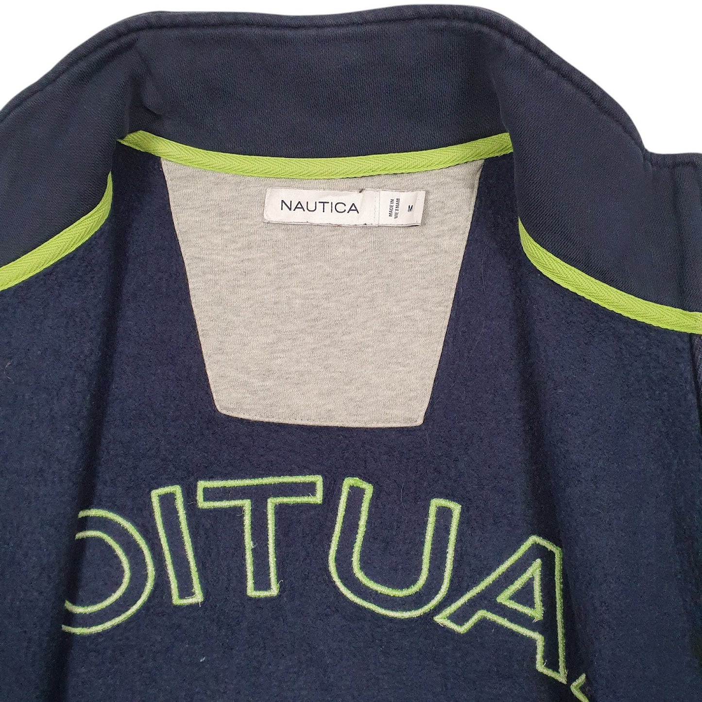 Mens Navy Nautica Ocean Sailing Full Zip Jumper