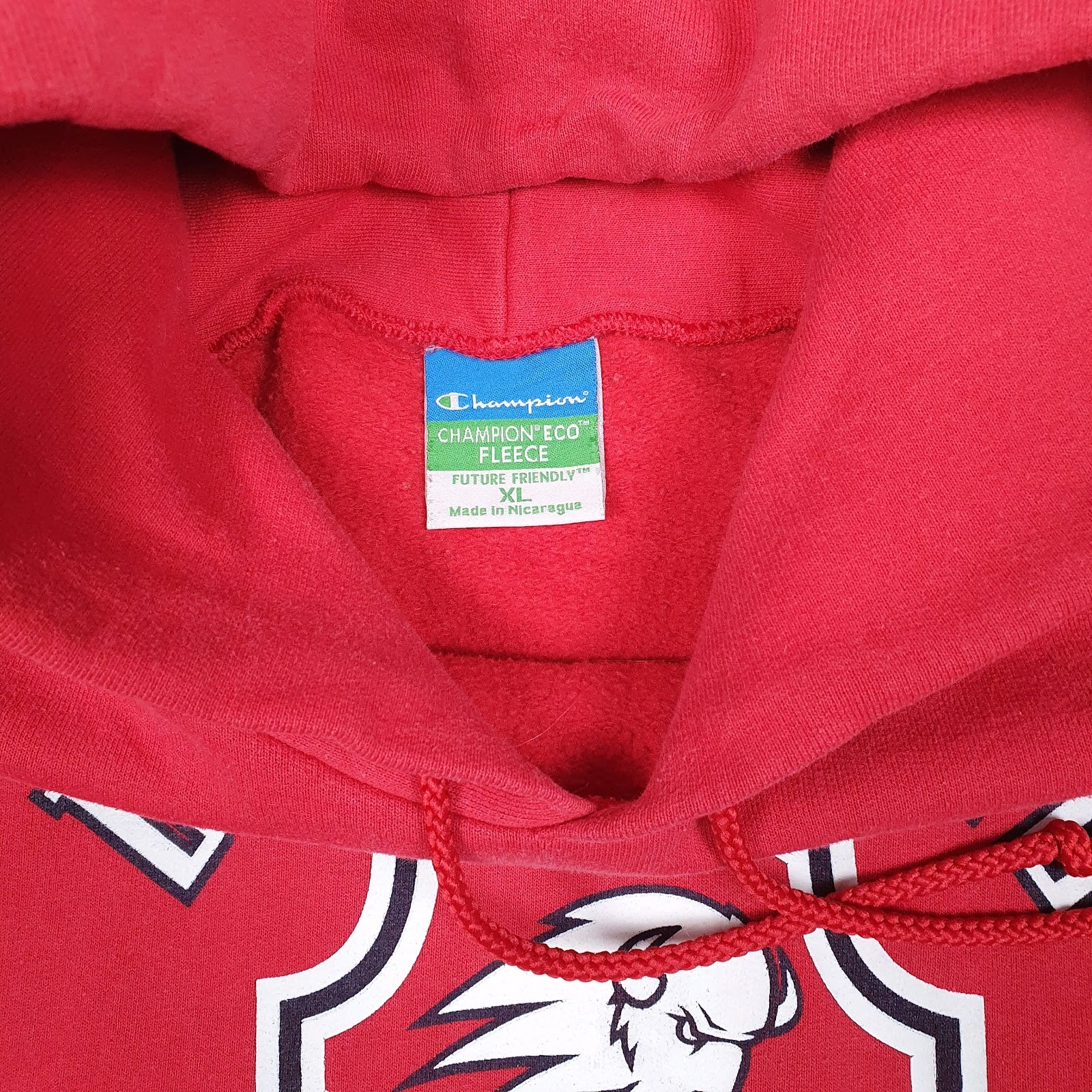 Mens Red Champion Dixie State Soccer Hoodie Jumper