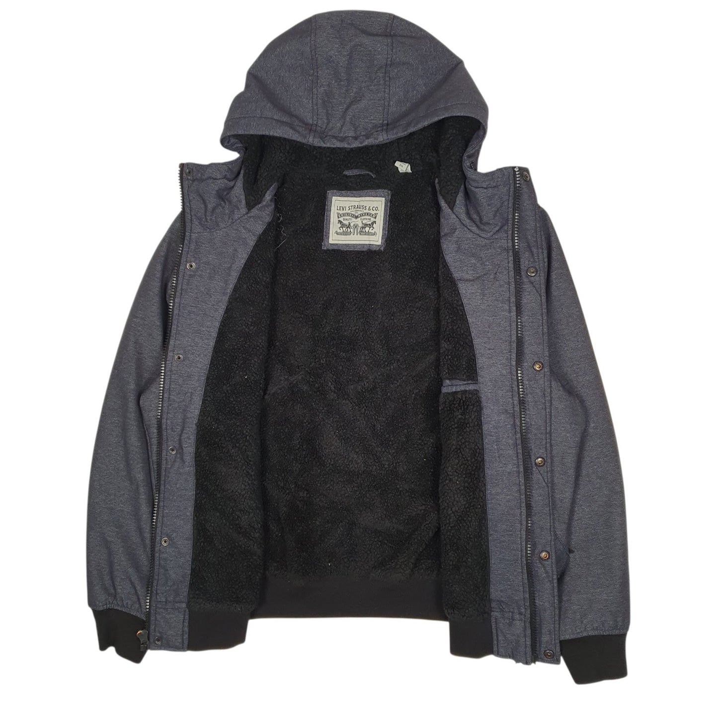 Mens Navy Levis Sherpa Lined Active  Coat