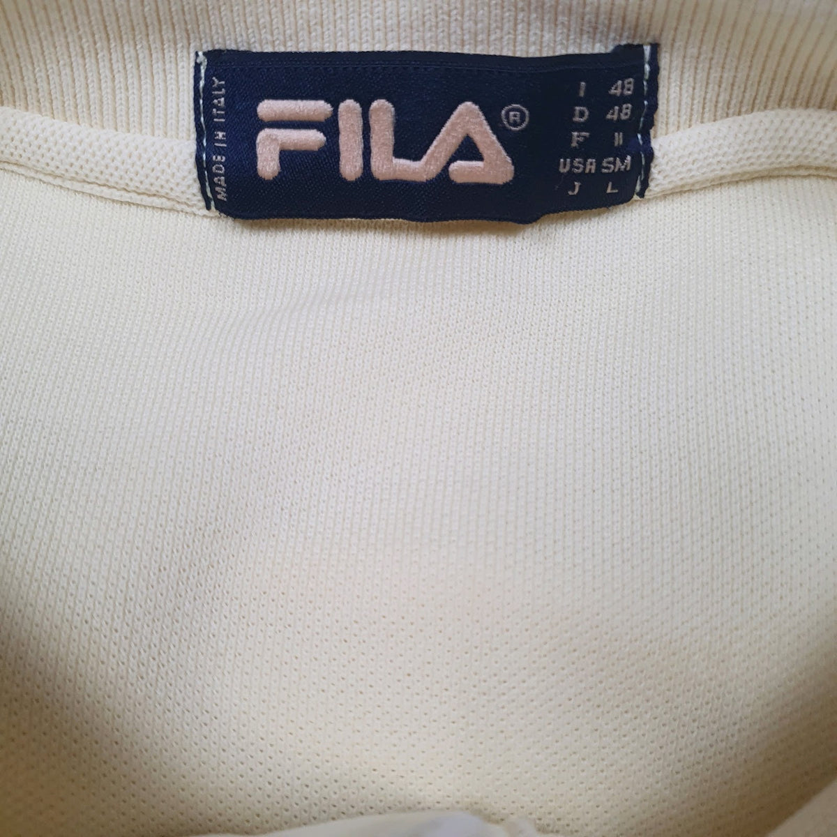 Mens Yellow Fila   Polo Shirt