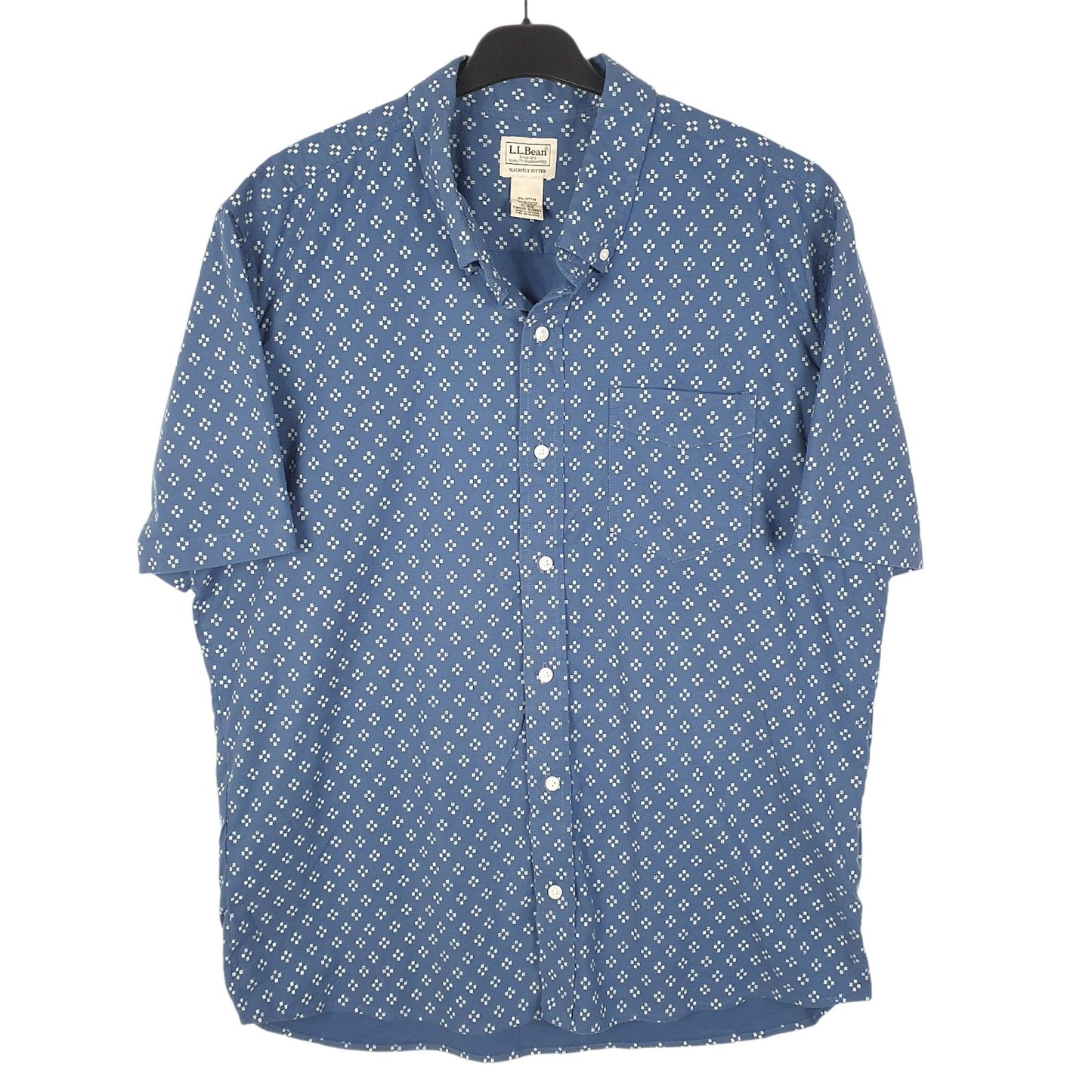 Mens Blue L.L.Bean  Short Sleeve Shirt