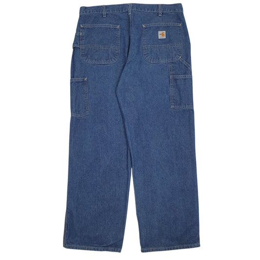 Mens Blue Carhartt Workwear Carpenter Fire Resistant  Jeans