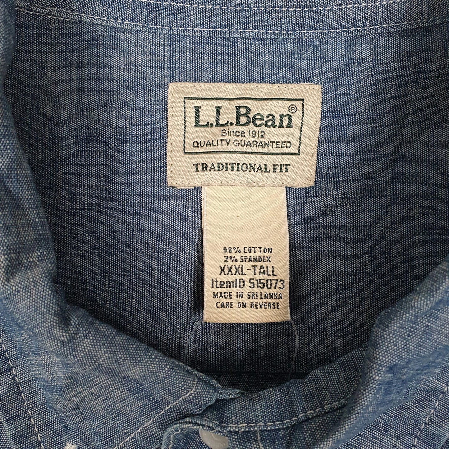 Mens Blue L.L.Bean   Shirt