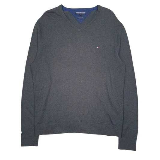 Mens Grey Tommy Hilfiger  Crewneck Jumper
