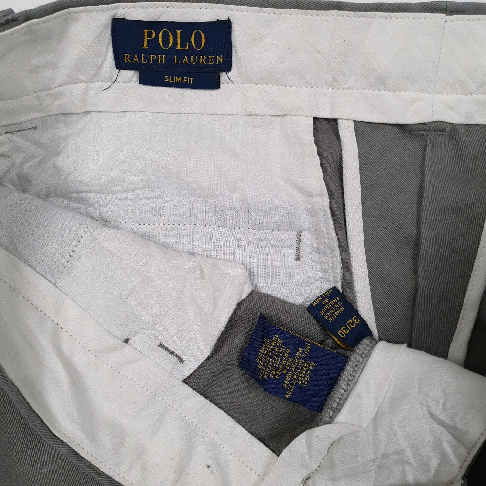 Mens Grey Polo Ralph Lauren Slim Fit  Trousers