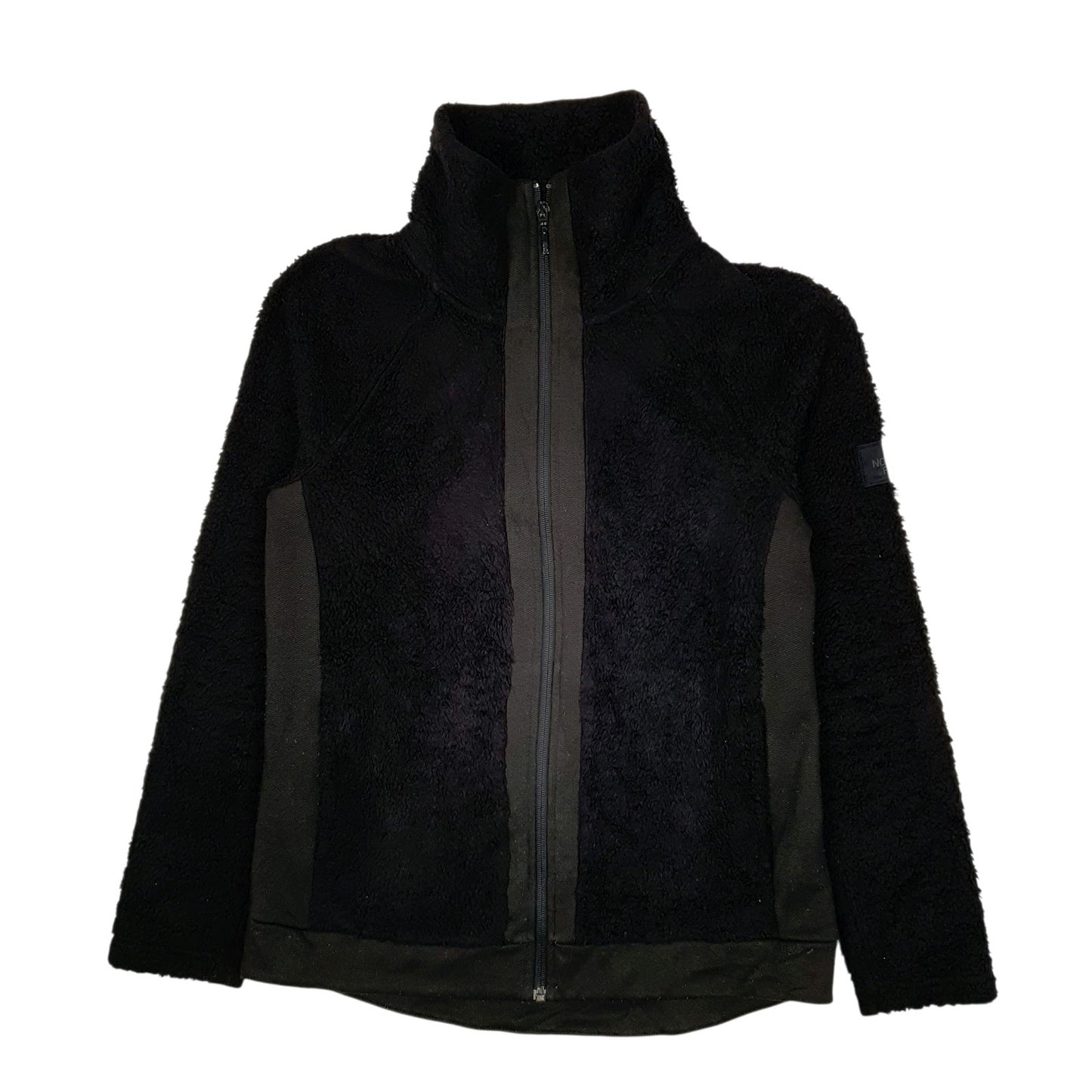 Womens Black The North Face Fluffy Full Zip Jumper