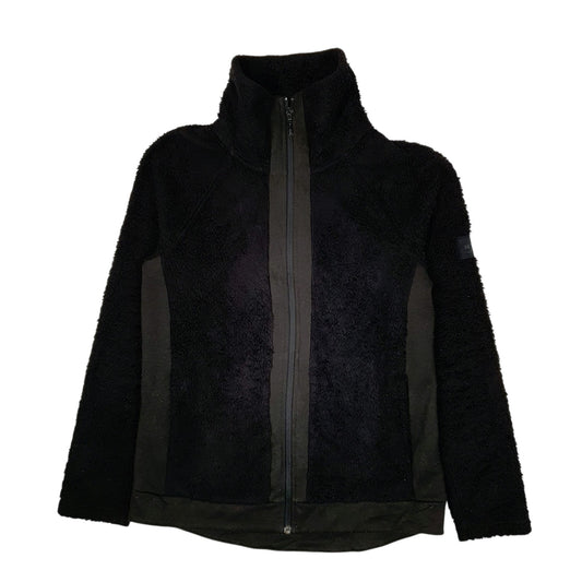 Womens Black The North Face Fluffy Full Zip Jumper