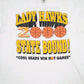 Mens White Fruit Of The Loom Vintage 00s Lady Hawks State Bound  T Shirt
