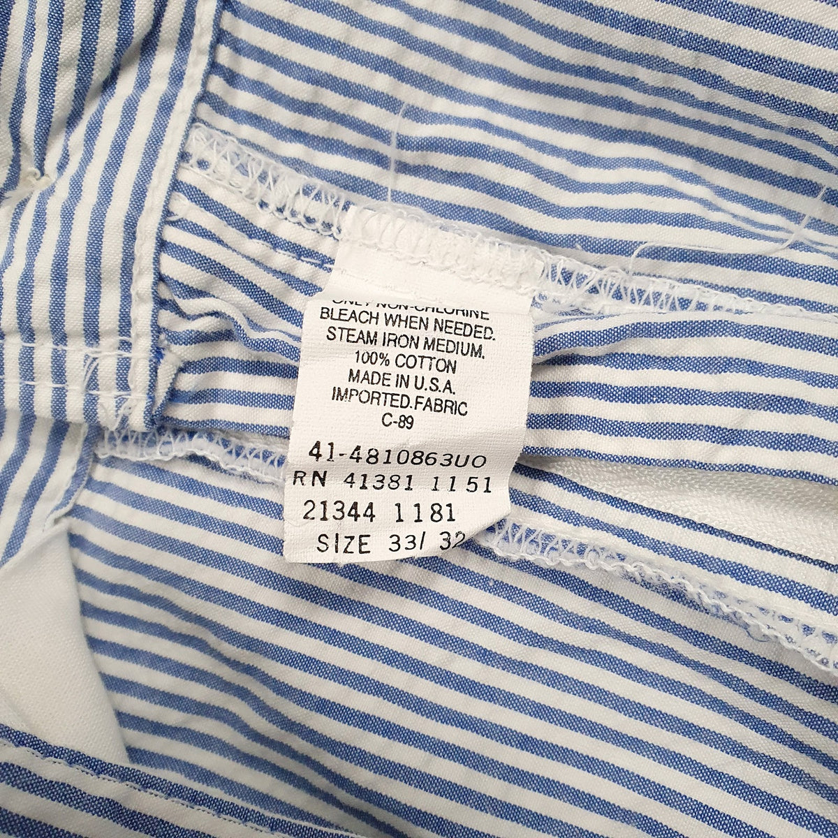 Mens Blue Polo Ralph Lauren Vintage 90s Made In USA Pleated  Trousers
