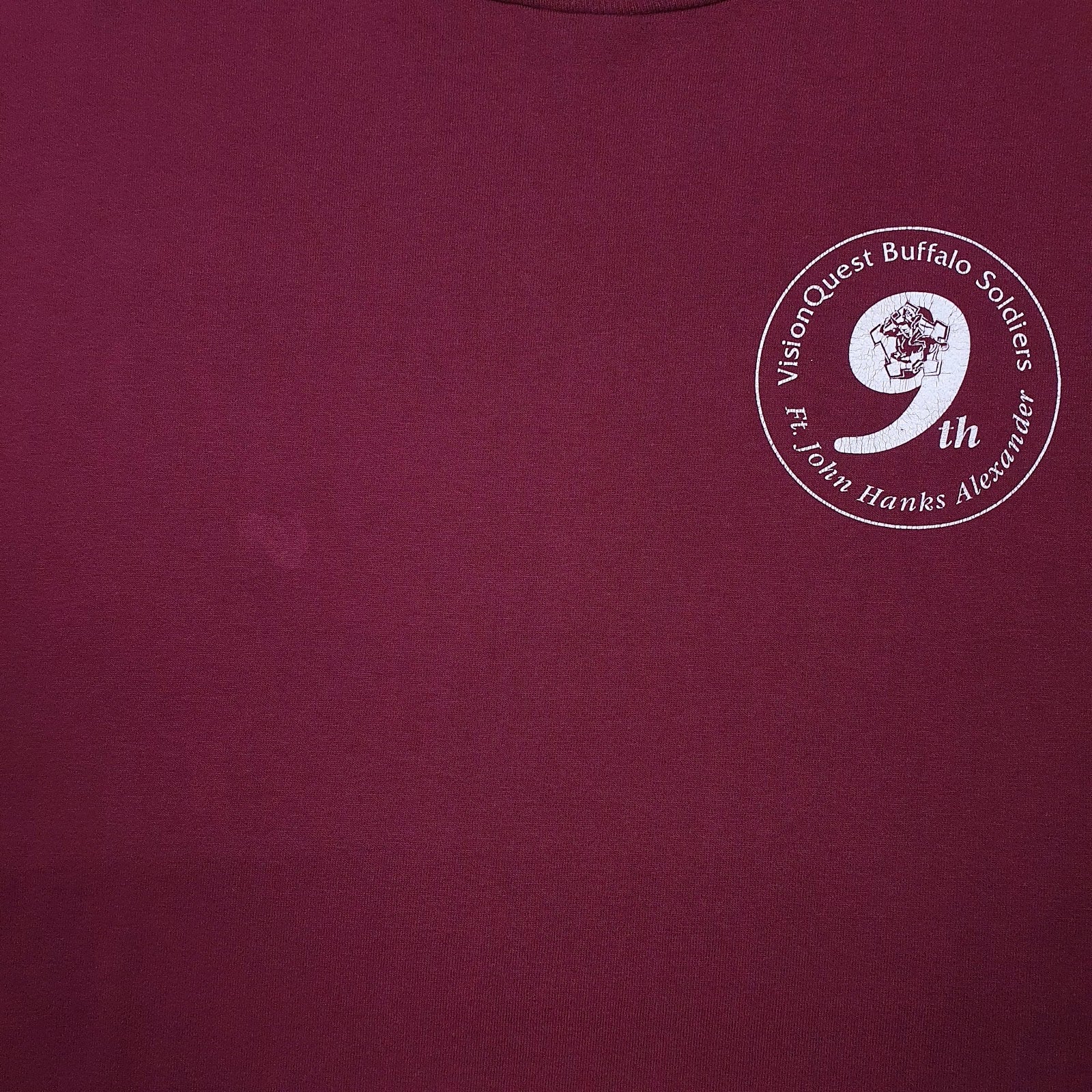 Mens Burgundy Jerzees Vintage 90s Single Stitch  T Shirt