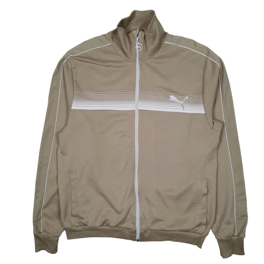Mens Beige Puma Track Top Full Zip Jumper