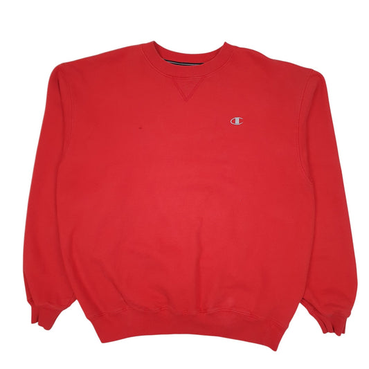Mens Red Champion  Crewneck Jumper