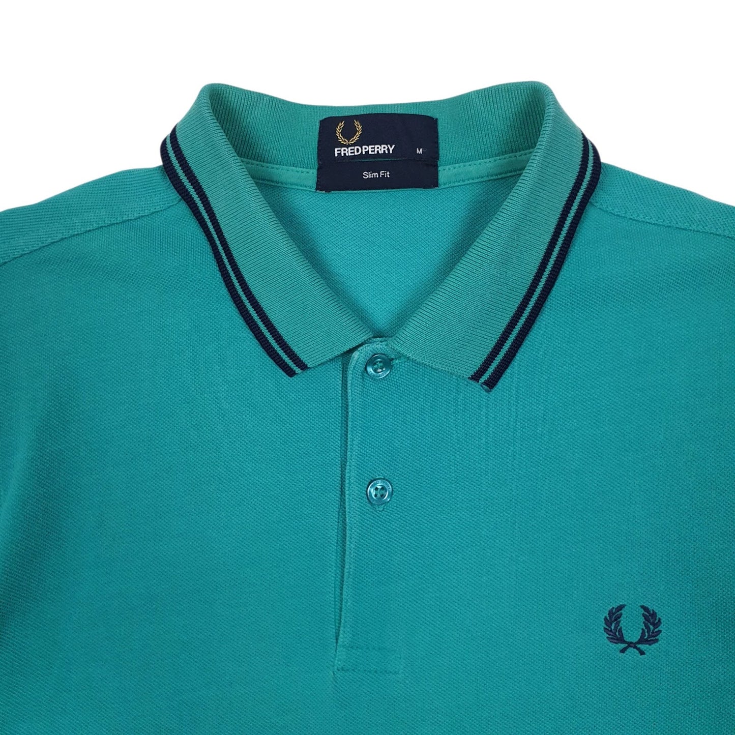 Mens Blue Fred Perry  Hoodie Polo Shirt
