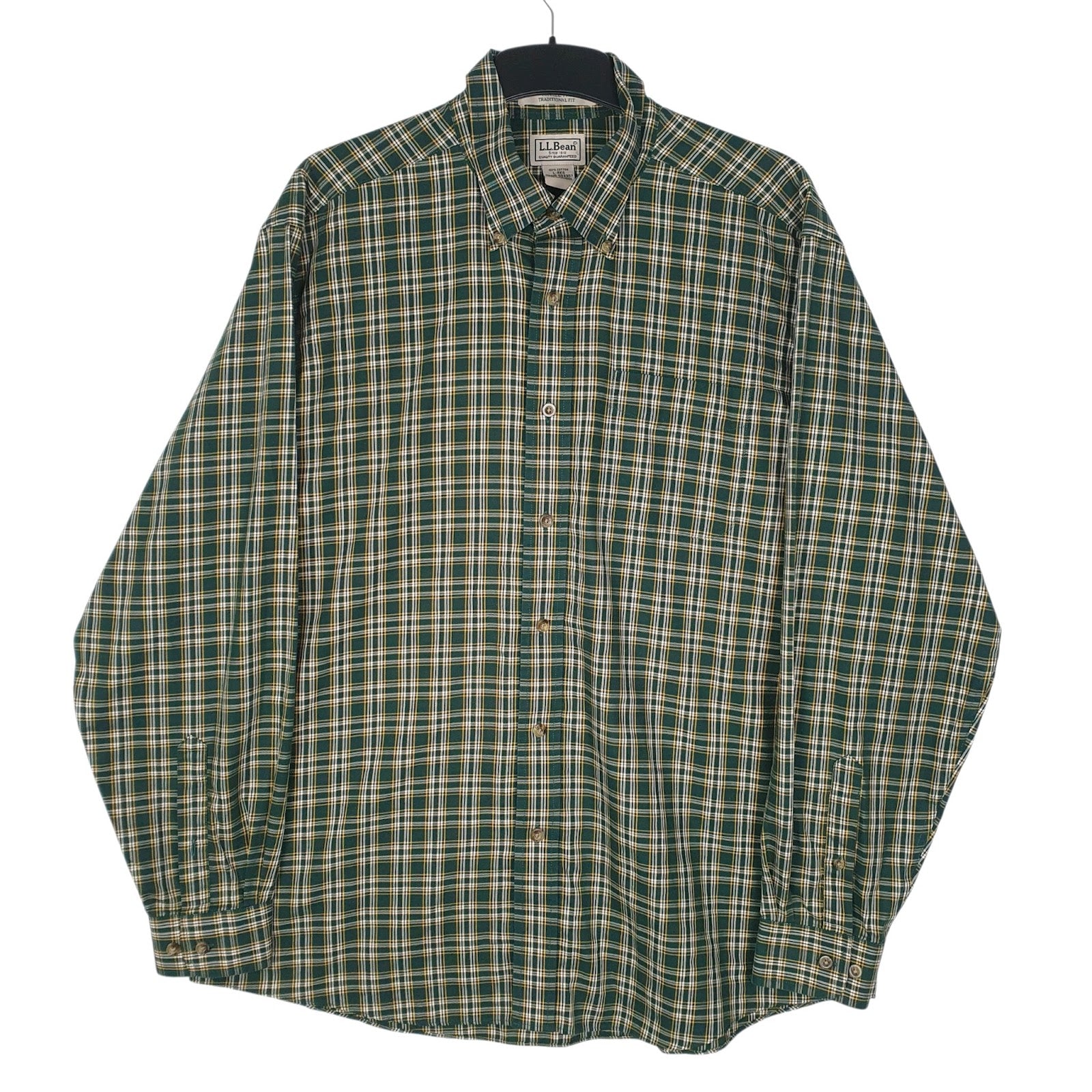 Mens Green L.L.Bean  Long Sleeve Shirt