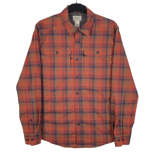Mens Orange L.L.Bean  Long Sleeve Shirt