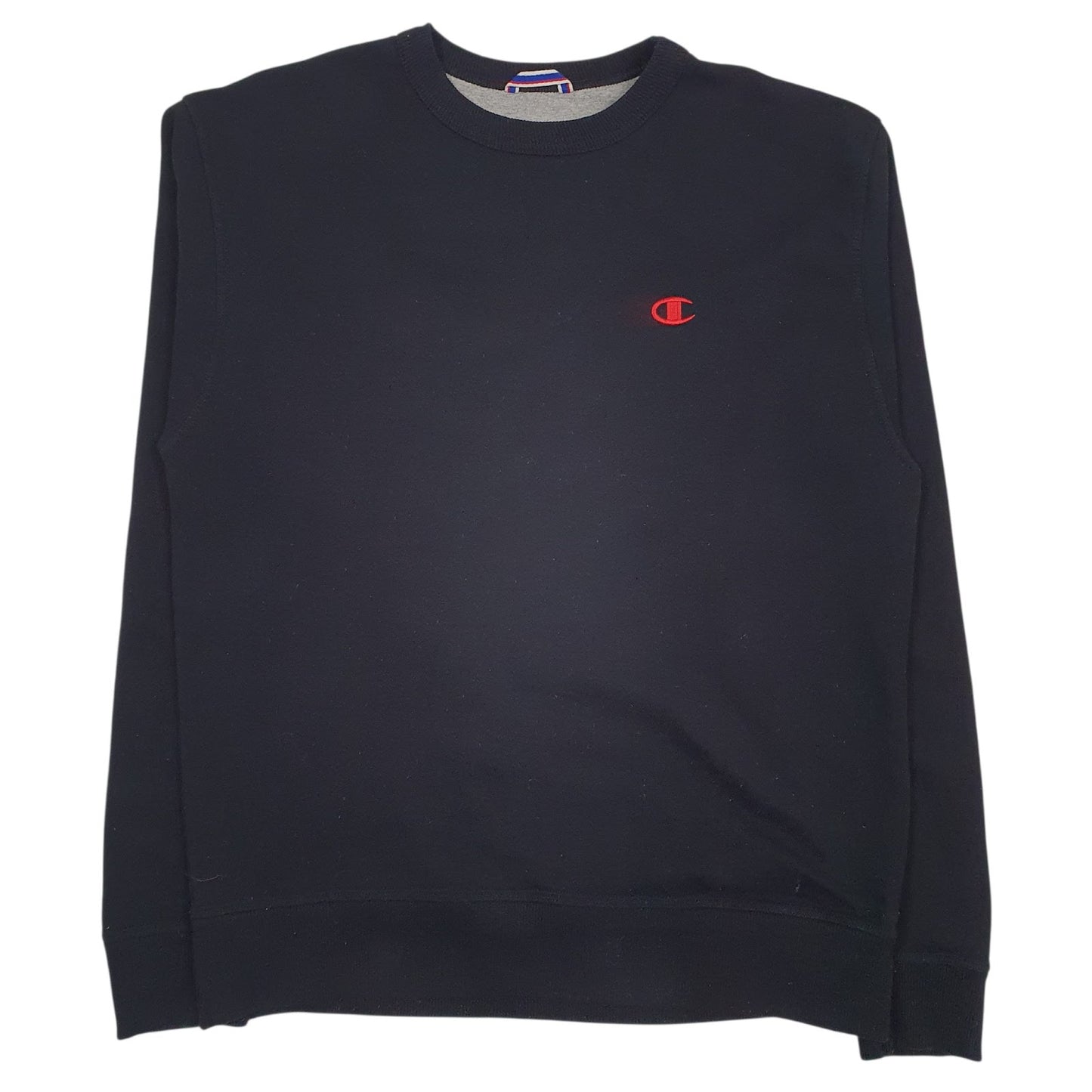 Mens Black Champion  Crewneck Jumper
