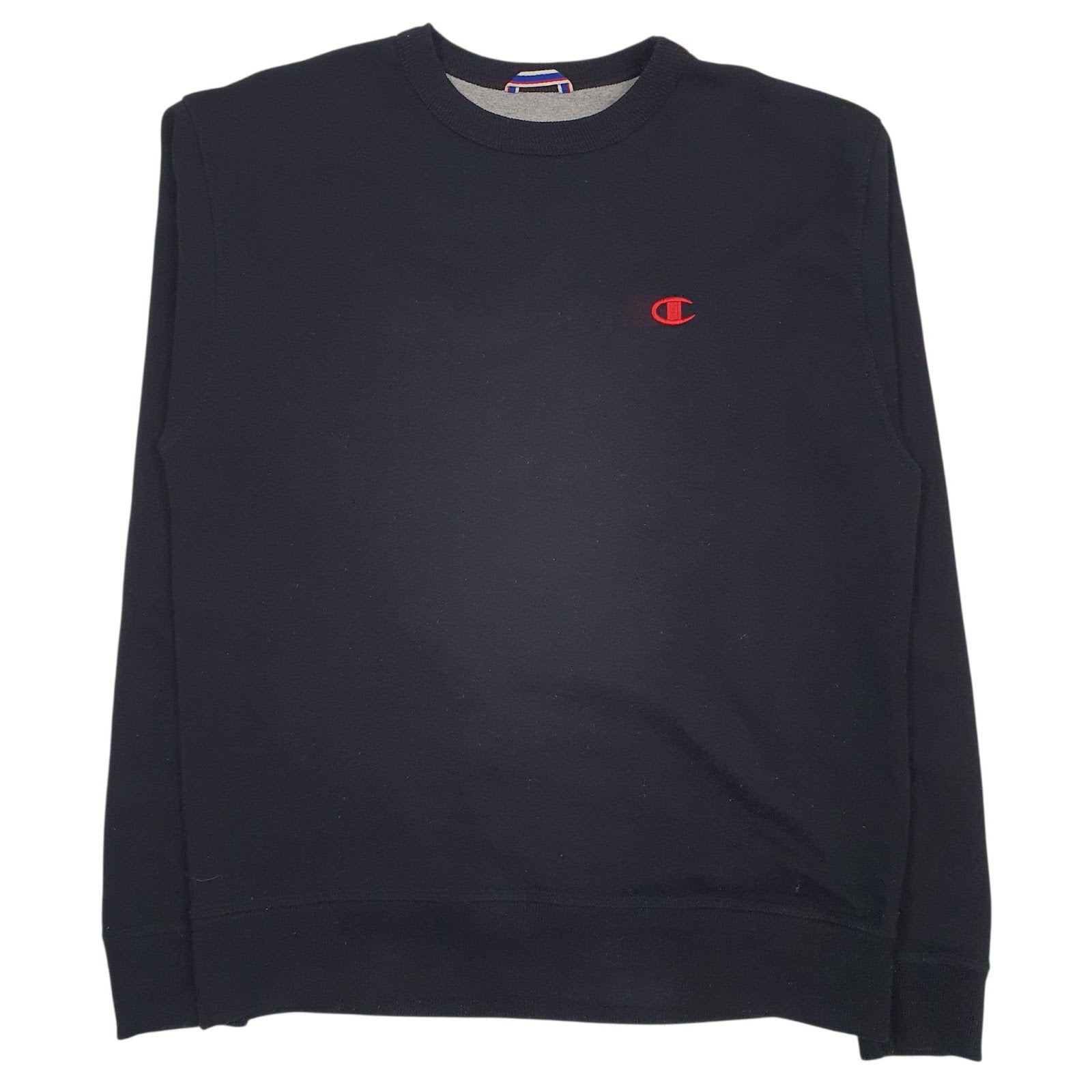 Mens Black Champion  Crewneck Jumper