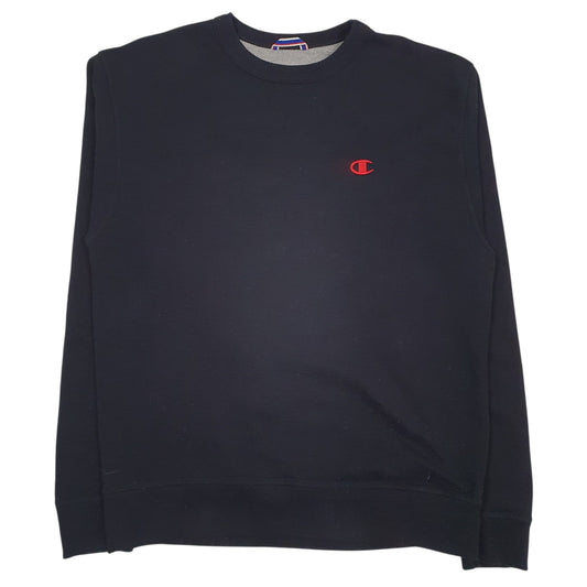 Mens Black Champion  Crewneck Jumper