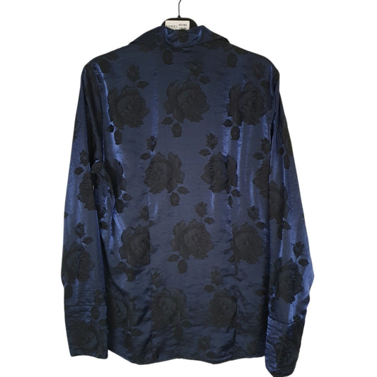 Womens Navy Unbranded Floral  Shirt