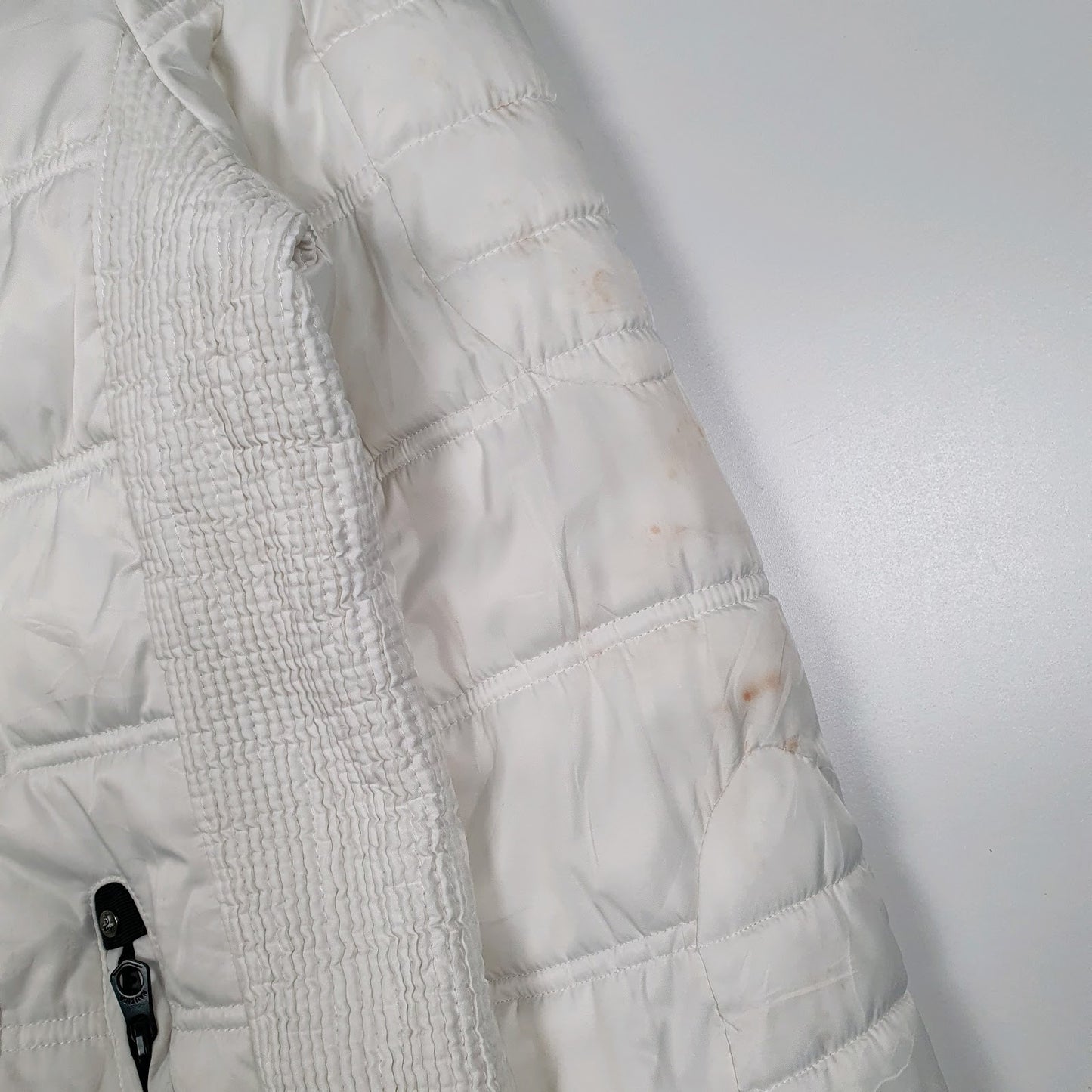 Womens White Nautica Padded Full Zip Coat