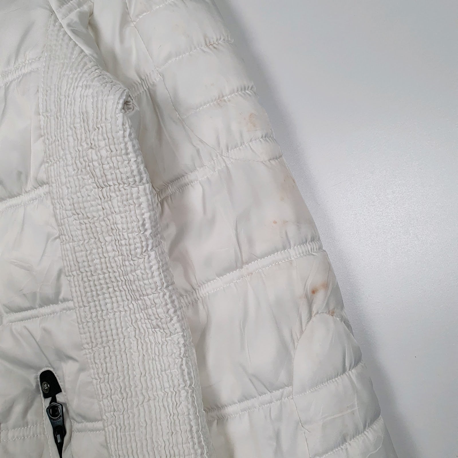 Womens White Nautica Padded Full Zip Coat