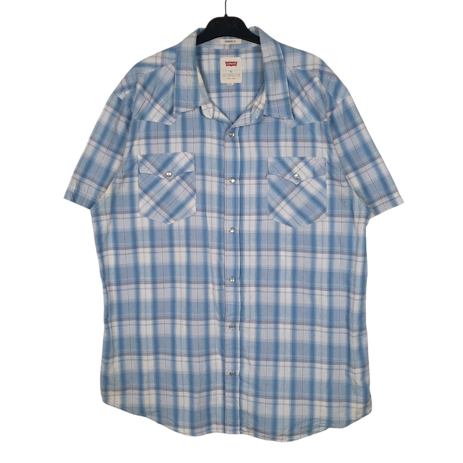Mens Blue Levis  Short Sleeve Shirt