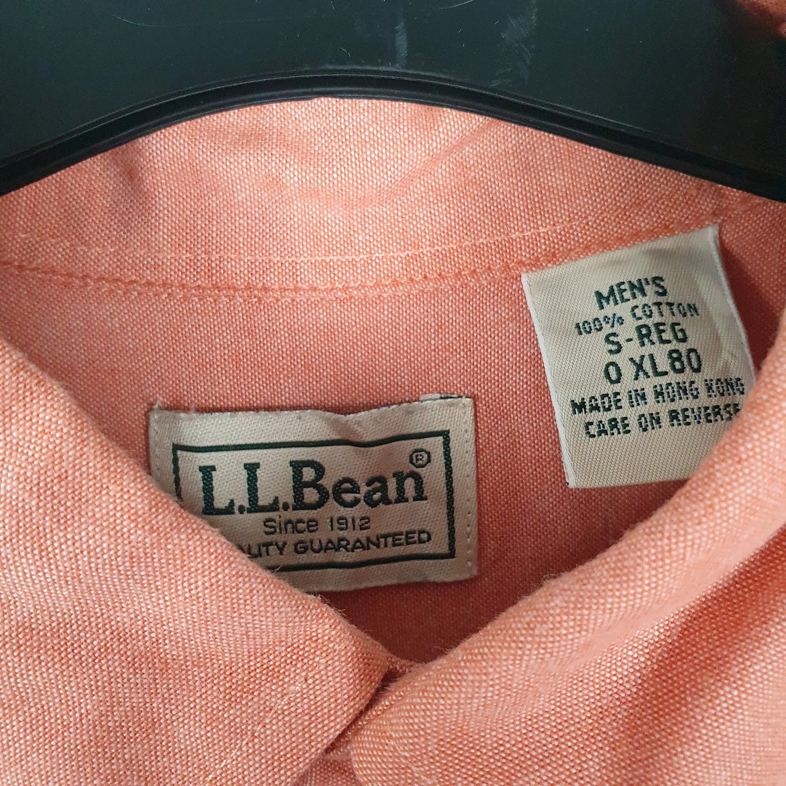 Mens Orange L.L.Bean   Shirt