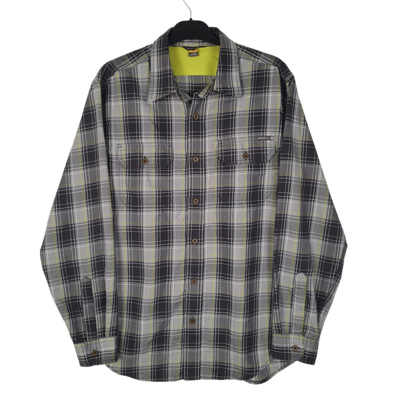 Mens Grey Eddie Bauer Hiking Walking Long Sleeve Shirt