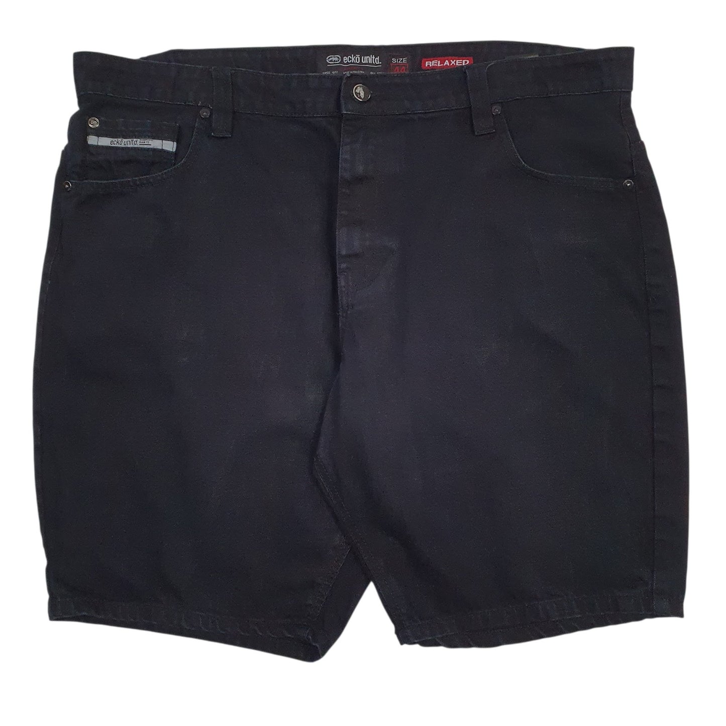 Mens Black Ecko Unltd Y2K Denim Shorts