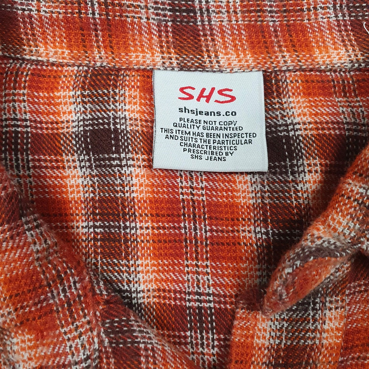 Mens Red SHS Flannel  Shirt