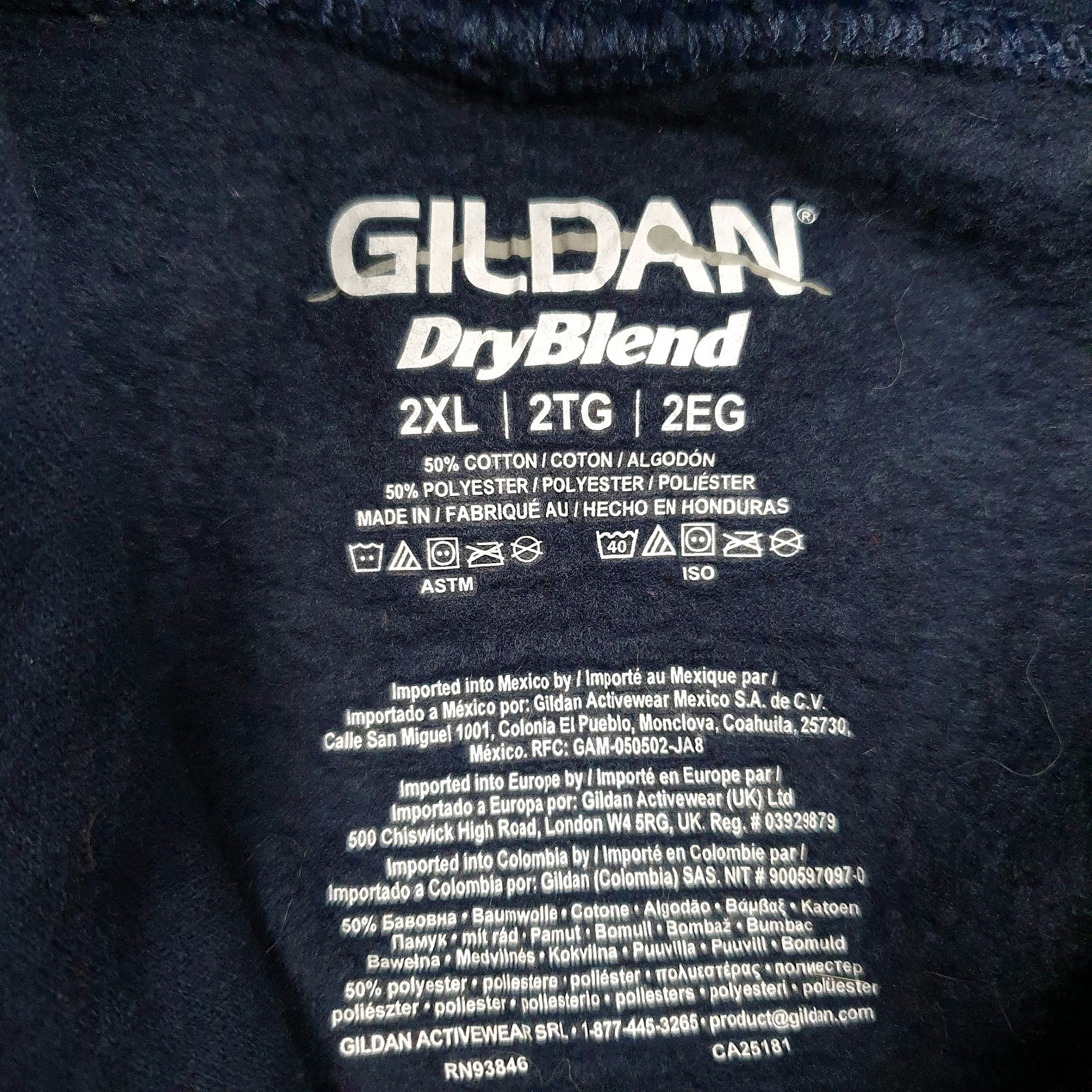Mens Navy Gildan NFL Hoodie Jumper