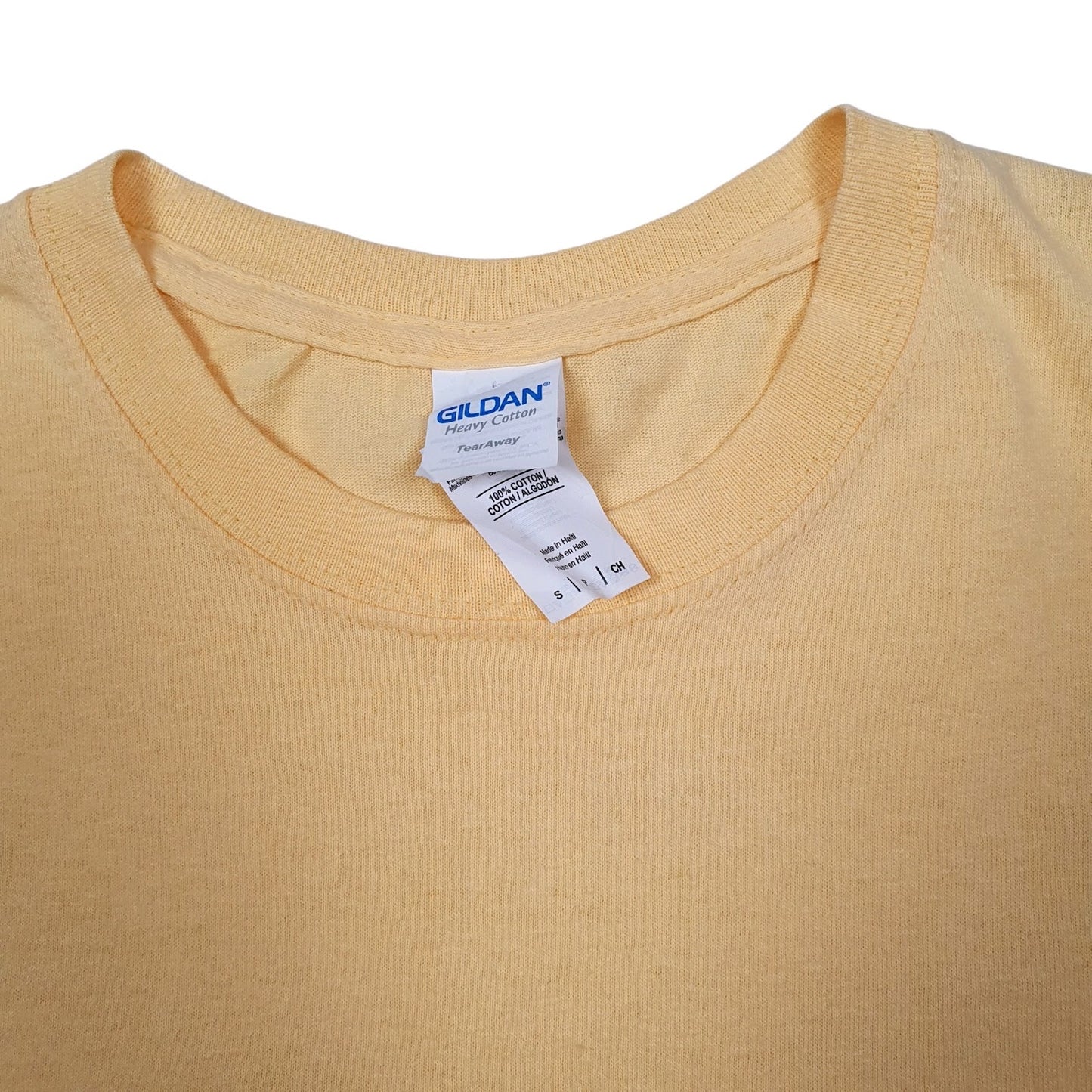 Mens Yellow Gildan   T Shirt