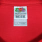 Mens Red Fruit Of The Loom Empire State  T Shirt