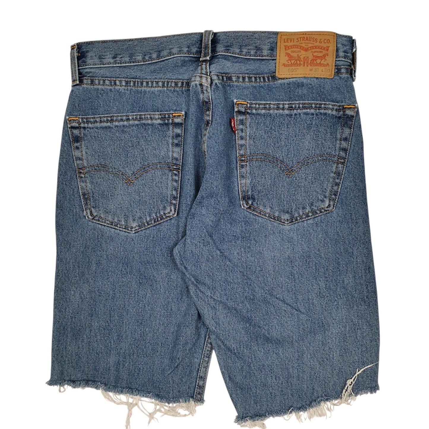 Mens Blue Levis 505  Shorts