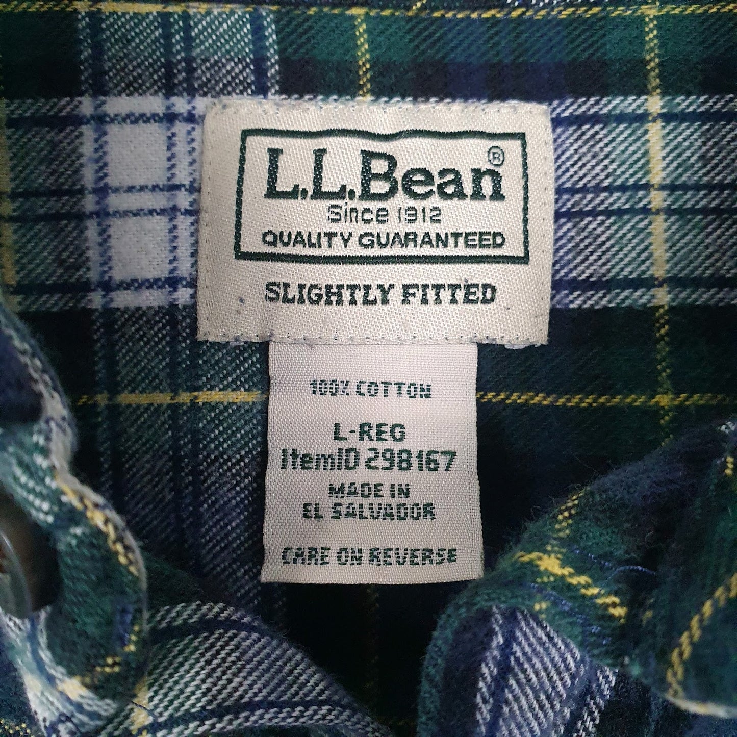 Mens Navy L.L.Bean Flannel  Shirt