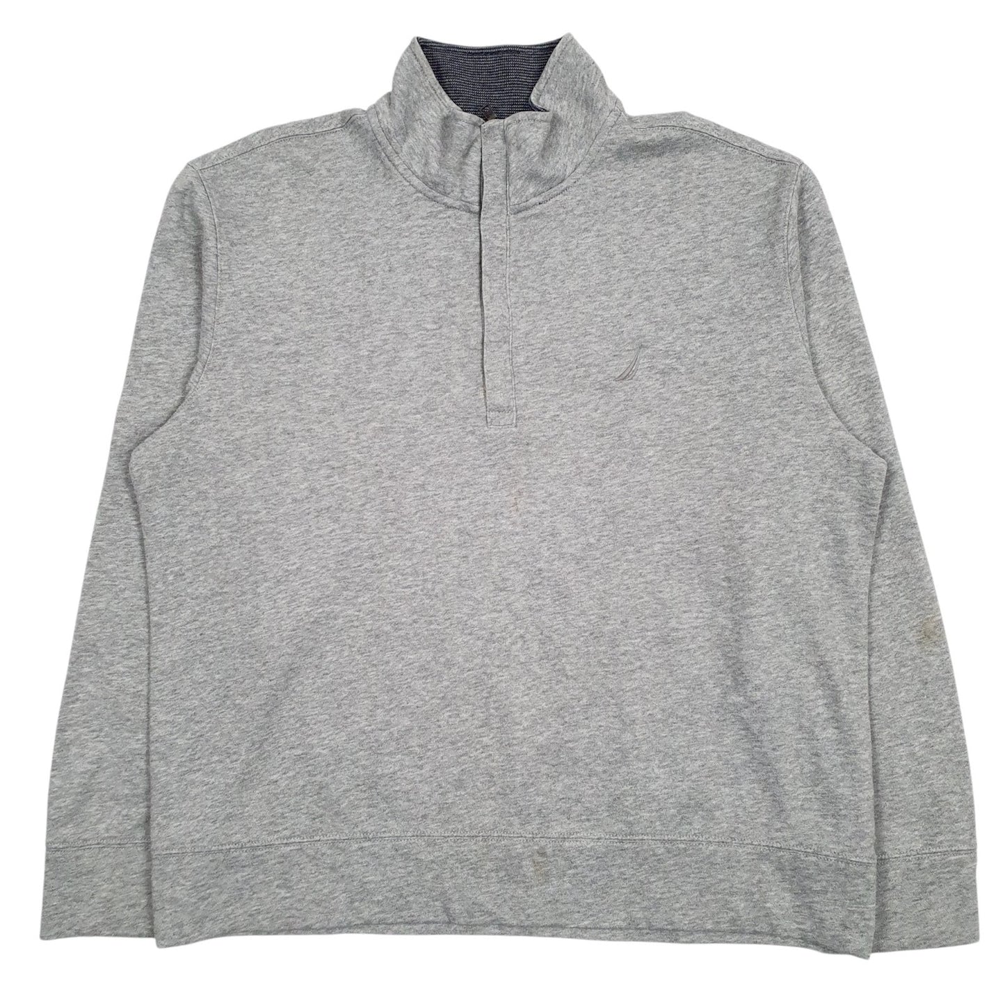 Mens Grey Nautica  Quarter Zip Jumper