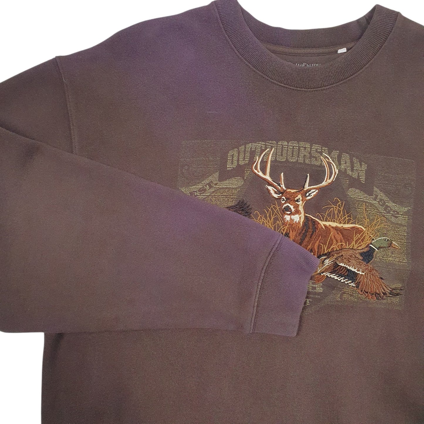 Mens Brown Croft & Barrow Graphic Crewneck Jumper