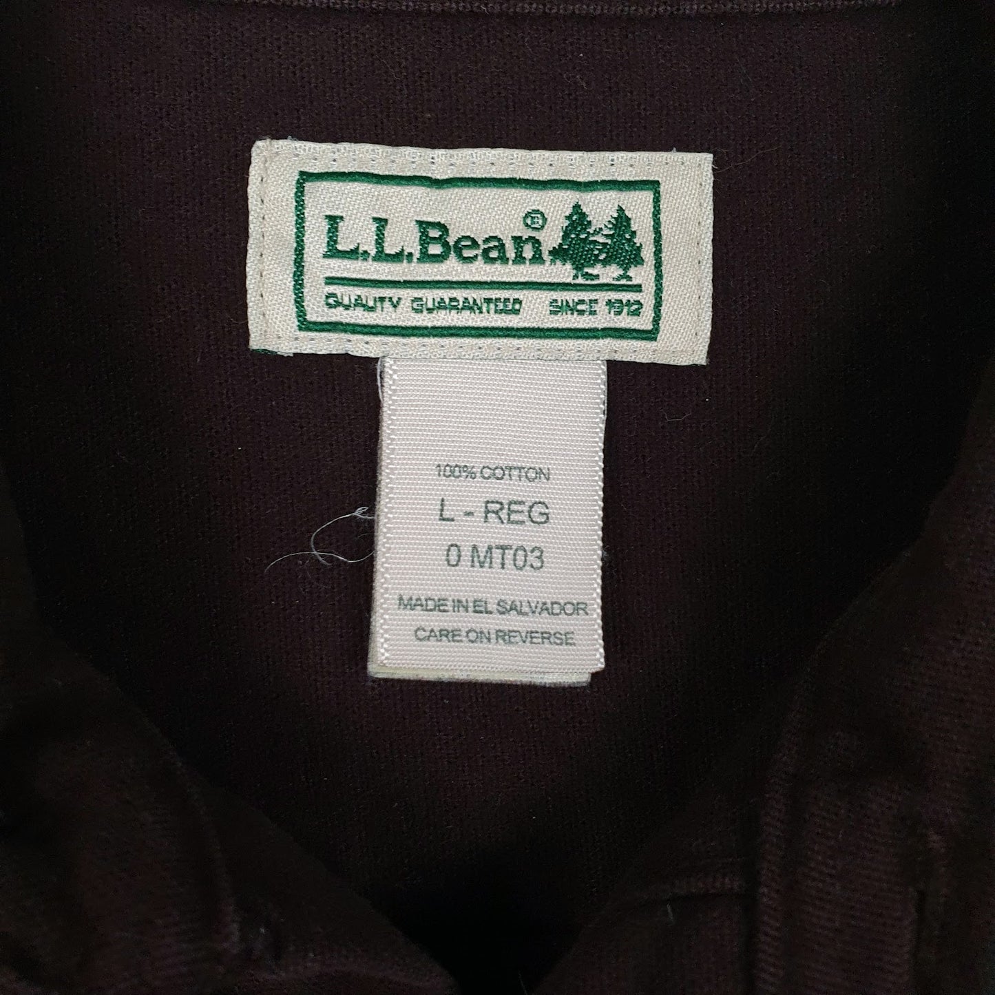 Mens Brown L.L.Bean Chamois  Shirt