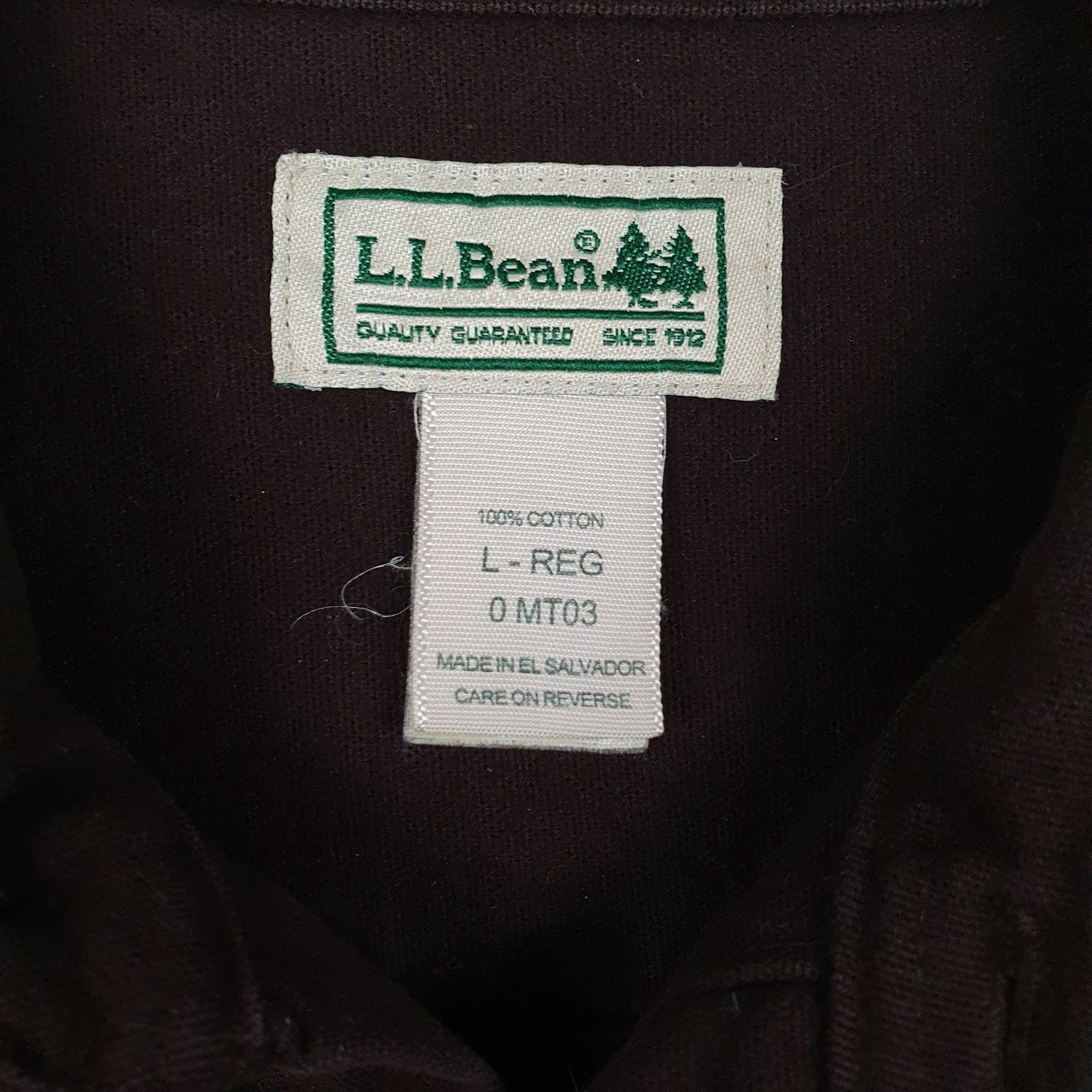 Mens Brown L.L.Bean Chamois  Shirt