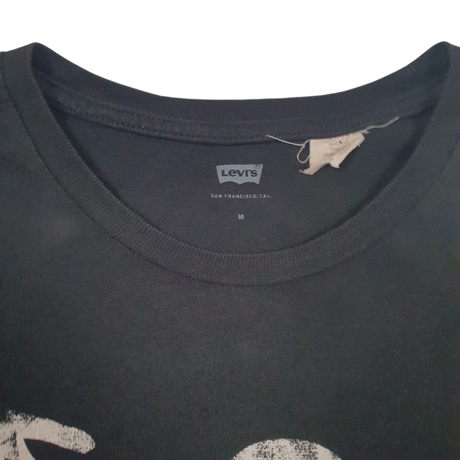 Mens Black Levis   T Shirt