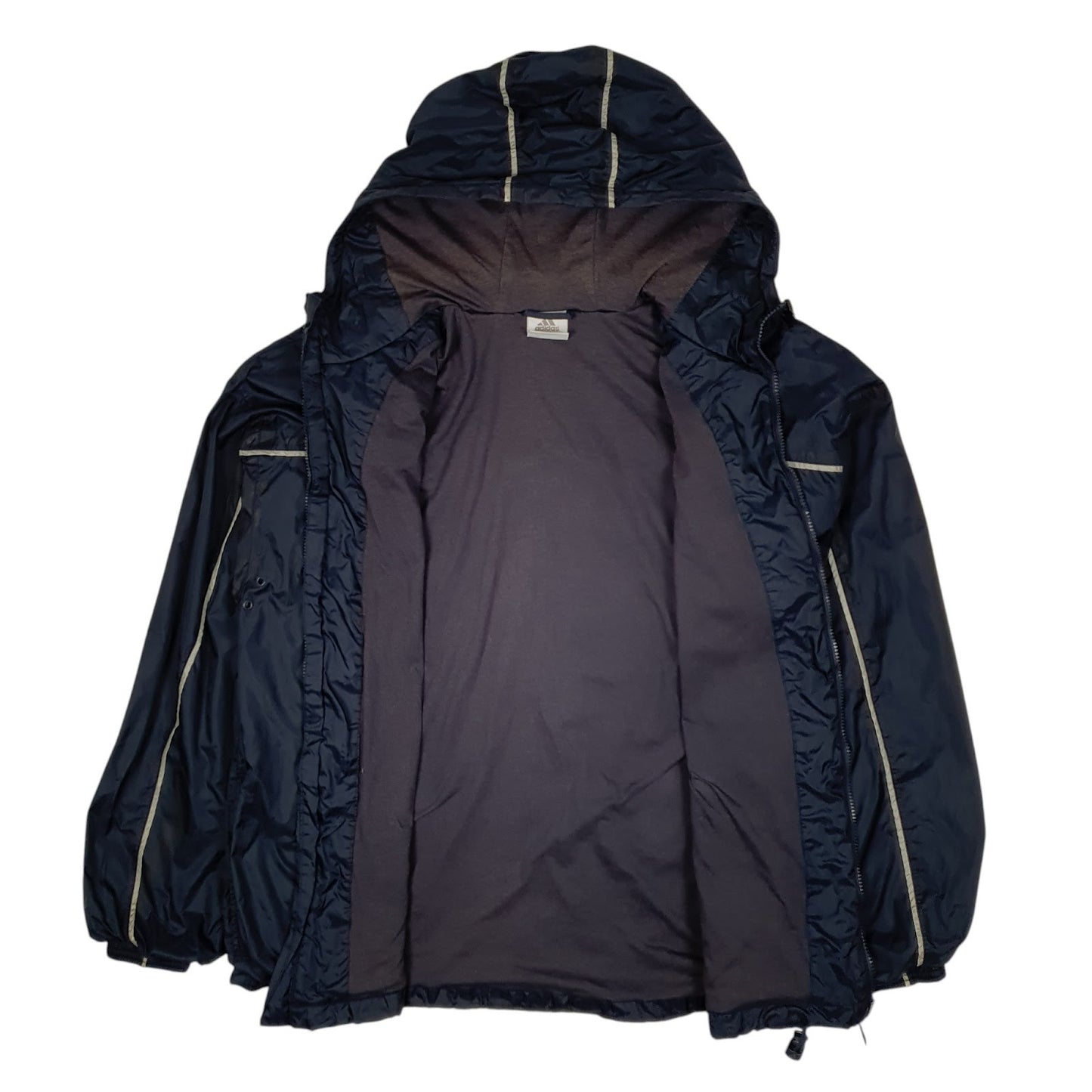 Mens Navy Adidas Vintage 00s Hoodie Coat