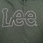 Mens Green Lee Spellout Hoodie Jumper