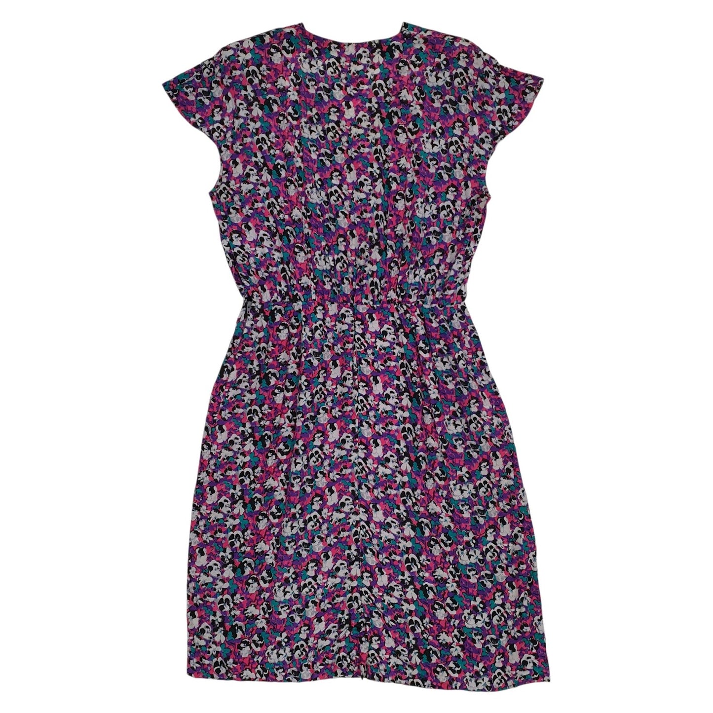 Womens Pink Unbranded Floral Short Sleeve Dress