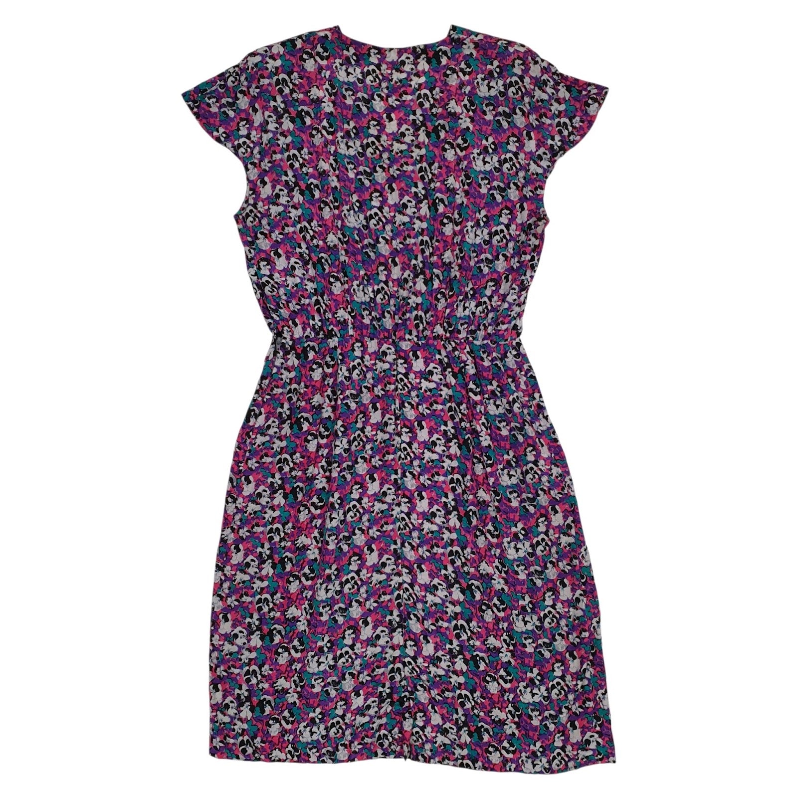 Womens Pink Unbranded Floral Short Sleeve Dress
