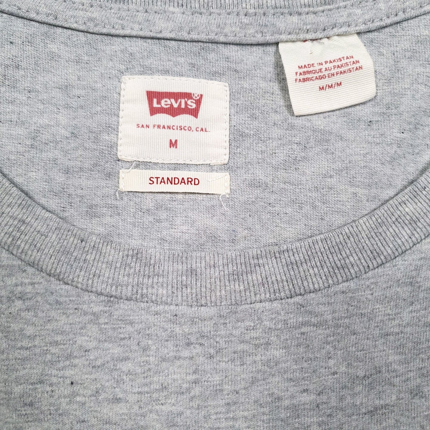 Mens Grey Levis   T Shirt