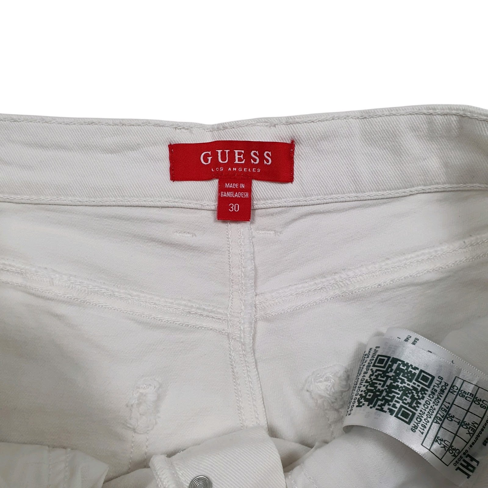 Womens White Guess   Shorts