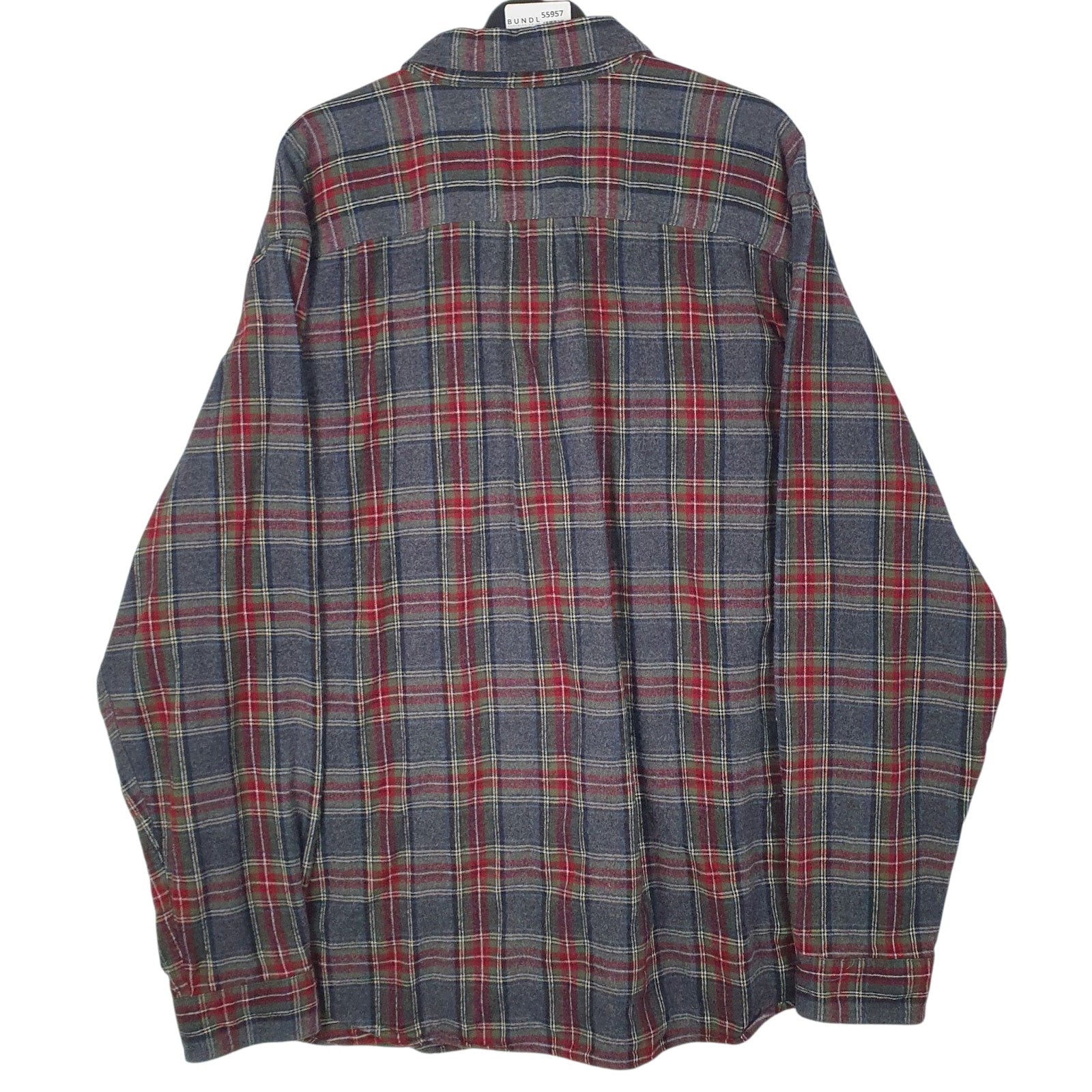 Mens Grey L.L.Bean Flannel  Shirt