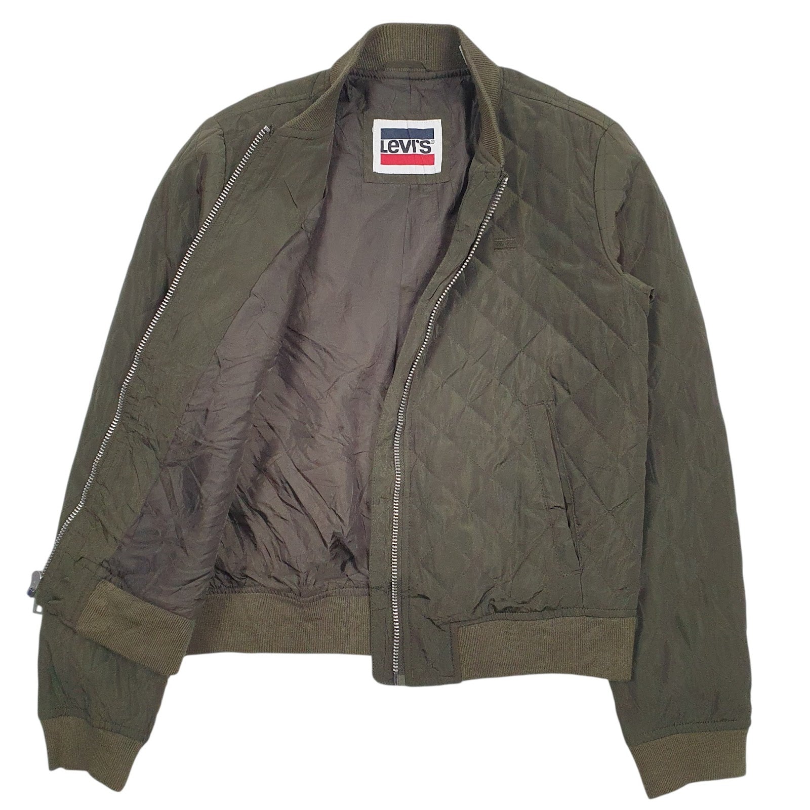 Womens Green Levis Bomber  Coat